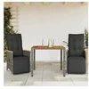 Image de Ensemble de bistro de jardin 3 pcs coussins gris poly rotin, ensemble de bistro de jardin, ensemble de balcon, 3276967