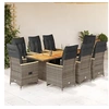 Image de 9-delige Bistroset met kussens poly rattan grijs3276974