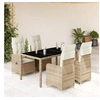 Image de Ensemble de bistro de jardin 5 pcs coussins beige poly rotin 3277098