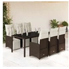 Image de Salon de jardin resine tressee marron 7 pieces 190 x 90 x 75 cm