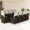 Image de Salon de jardin GENERIQUE resine tressee 11 pieces 240 x 90 x 75 cm