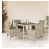 Image de Ensemble à manger de jardin avec coussins 5 pcs rotin et verre 3278574