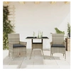 Image de Ensemble à manger de jardin avec coussins 3 pcs rotin et verre, ensemble de salle à manger d'extérieur, meuble de 3278611