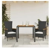 Image de Ensemble à manger de jardin avec coussins 3 pcs Noir 3277501