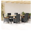 Image de Salon de Jardin avec Coussins 13 pcs, Canapés de Terrasse, Ensemble de Meubles de Patio, Mobilier d'Extérieur, Noir 3257161