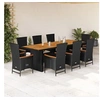 Image de 9-delige Tuinset poly rattan zwart3277524