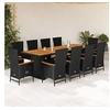 Image de 11-delige Tuinset met kussens poly rattan zwart3277525