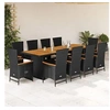 Image de 11-delige Tuinset met kussens poly rattan zwart3277530