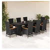 Image de 9-delige Tuinset poly rattan zwart3277533