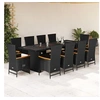 Image de 11-delige Tuinset met kussens poly rattan zwart3277539