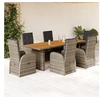 Image de 7-delige Tuinset met kussens poly rattan grijs3277591