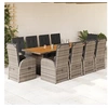 Image de 11-delige Tuinset met kussens poly rattan grijs3277593