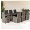 Image de 9-delige Tuinset met kussens poly rattan grijs3277600
