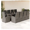 Image de 11-delige Tuinset met kussens poly rattan grijs3277601