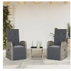 Image de Ensemble à Manger de Jardin avec Coussins 3 pcs, Table de Terrasse, Meubles de Patio, Mobilier d'Extérieur, Gris 3277608