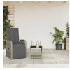 Image de Ensemble à Manger de Jardin avec Coussins 2 pcs, Table de Terrasse, Meubles de Patio, Mobilier d'Extérieur, Gris 3277609