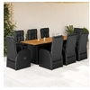 Image de 9-delige Tuinset poly rattan zwart3277633