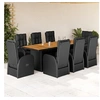 Image de 9-delige Tuinset poly rattan zwart3277635