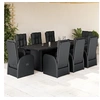 Image de 9-delige Tuinset poly rattan zwart3277643