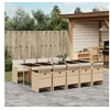 Image de Ensemble à manger de jardin et coussins 11 pcs beige poly rotin 3277701