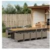 Image de 11-delige Tuinset met kussens poly rattan grijs3277705
