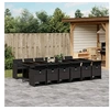 Image de Ensemble à manger de jardin 13 pcs coussins noir résine tressée 3277710
