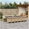 Image de Ensemble à manger de jardin et coussins 13 pcs beige 3277713