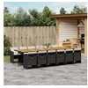 Image de Ensemble à manger de jardin 13 pcs coussins noir résine tressée 3277718