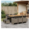 Image de 11-delige Tuinset met kussens poly rattan grijs3277741