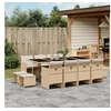 Image de Ensemble à manger de jardin et coussins 13 pcs beige 3277749
