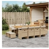 Image de Ensemble à manger de jardin et coussins 13 pcs beige 3277755