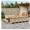 Image de 15-delige Tuinset met kussens poly rattan beige3277767