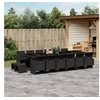 Image de Ensemble à manger de jardin 17 pcs coussins noir résine tressée 3277770