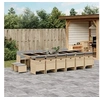 Image de Ensemble à manger de jardin et coussins 17 pcs mélange beige 3277775