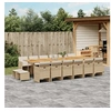 Image de 17-delige Tuinset met kussens poly rattan beige3277779