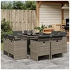 Image de 9-delige Tuinset met kussens poly rattan grijs3277783