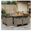 Image de 9-delige Tuinset met kussens poly rattan grijs3277789