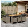 Image de 11-delige Tuinset met kussens poly rattan grijs3277801