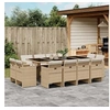 Image de Ensemble à manger de jardin et coussins 13 pcs beige 3277809
