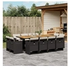 Image de Ensemble à manger de jardin 13 pcs coussins noir résine tressée 3277814