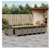 Image de 17-delige Tuinset met kussens poly rattan grijs3277837