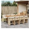 Image de 9-delige Tuinset met kussens poly rattan beige3277875