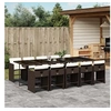 Image de Ensemble à manger de jardin et coussins 11 pcs marron rotin 3277880