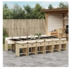 Image de Ensemble à manger de jardin et coussins 13 pcs beige 3277893