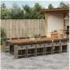 Image de 13-delige Tuinset met kussens poly rattan grijs3277897