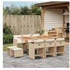 Image de Ensemble à manger de jardin et coussins 11 pcs beige poly rotin 3277923