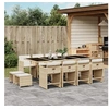 Image de Ensemble à manger de jardin et coussins 13 pcs beige 3277929