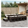 Image de Ensemble à manger de jardin avec coussins 15 pcs marron rotin 3277940