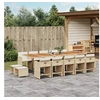 Image de 15-delige Tuinset met kussens poly rattan beige3277947