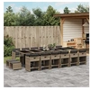 Image de Ensemble à manger de jardin 17 pcs et coussins résine tressée 3277951